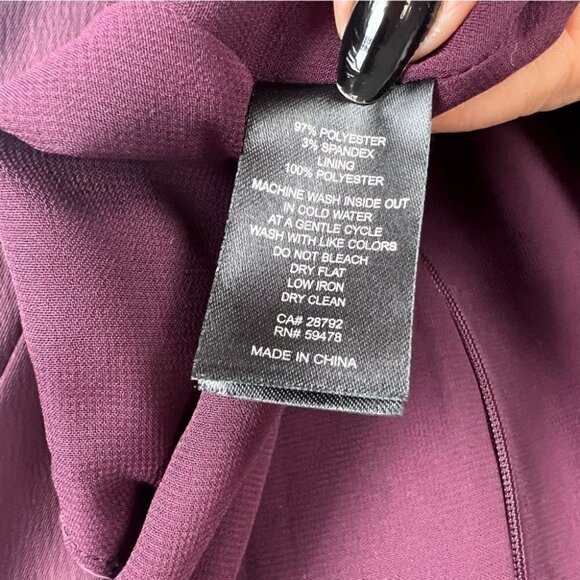 Nwot - Amaryllis, Women’s Sleeveless Wide Legged Romper. Color: Maroon. Size: 4. - Picture 6 of 14